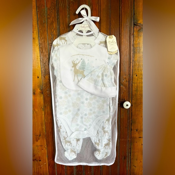 NWT Baby Ganz Collection 4 Piece Woodland Deer Layette Set 3-6 Months - Picture 3 of 6